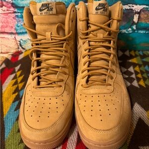 Nike Air Force High-Top Sneakers - Wheat